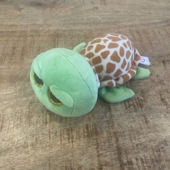 Ty Beanie Boos ZIPPY the Turtle 7" Beanbag Plush Stuffed Animal Toy Glitter Eyes - Picture 2 of 9